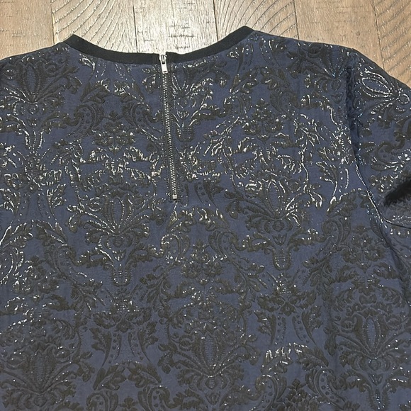 Simply Vera Vera Wang Crop Brocade Shimmer Top Size XL - Picture 3 of 3